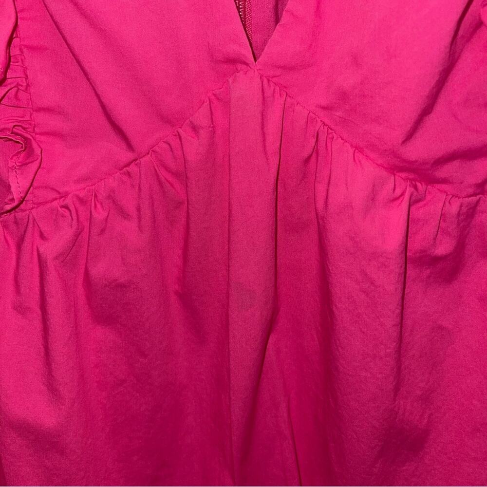 AQUA Ruffled Mini Dress Hot Pink Small - Picture 9 of 9